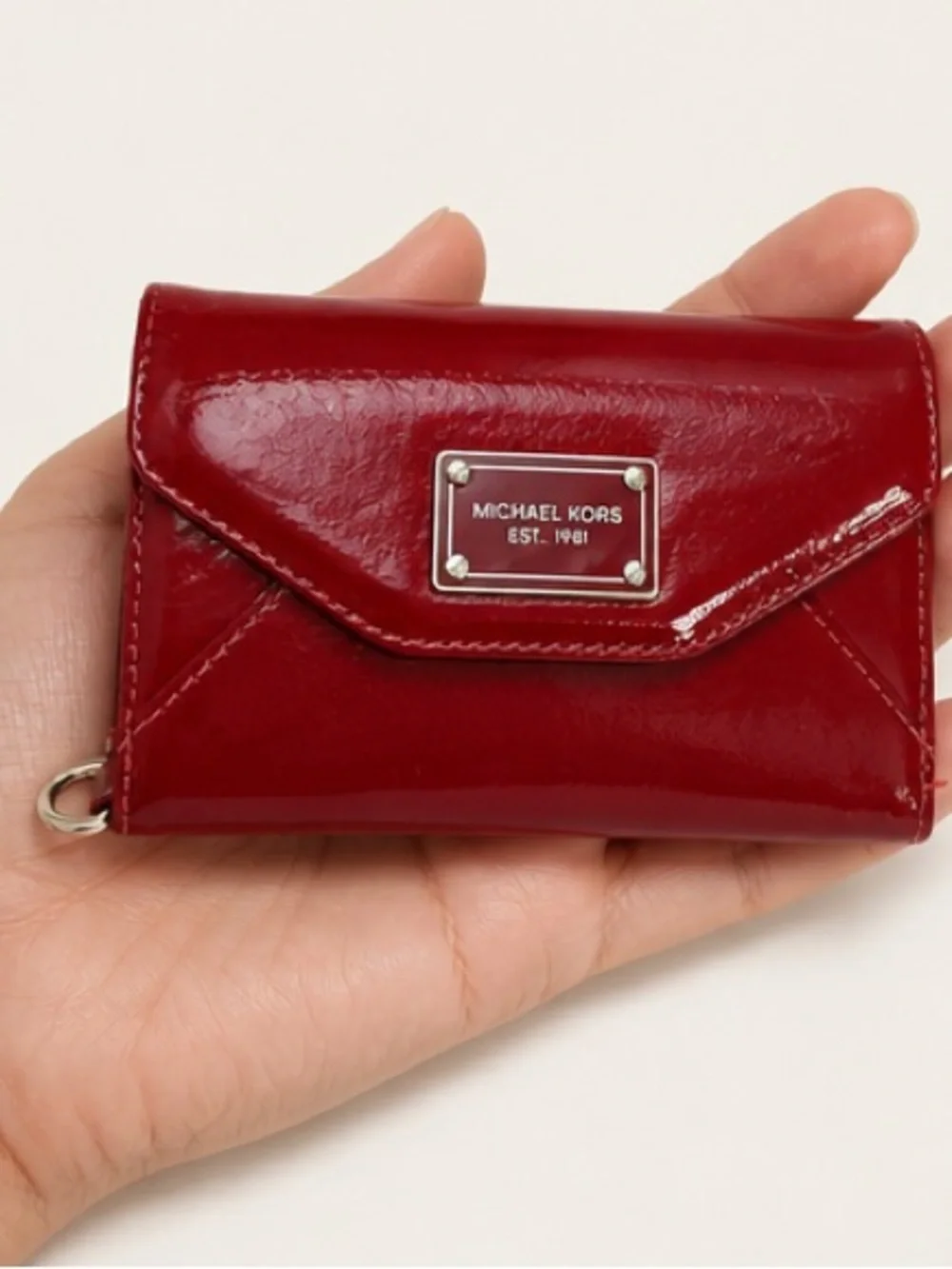 Michael Kors vintage red Jet Set Small Trifold Wallet phone case 2010 - 12